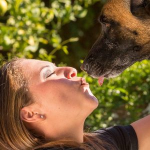 dog kiss